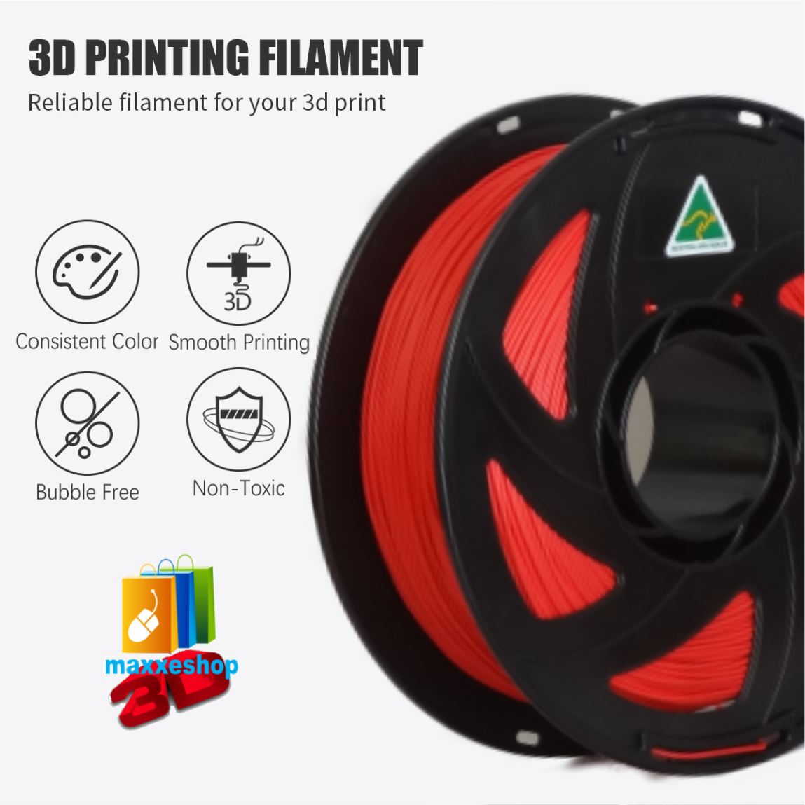 Bright Red PLA-Max