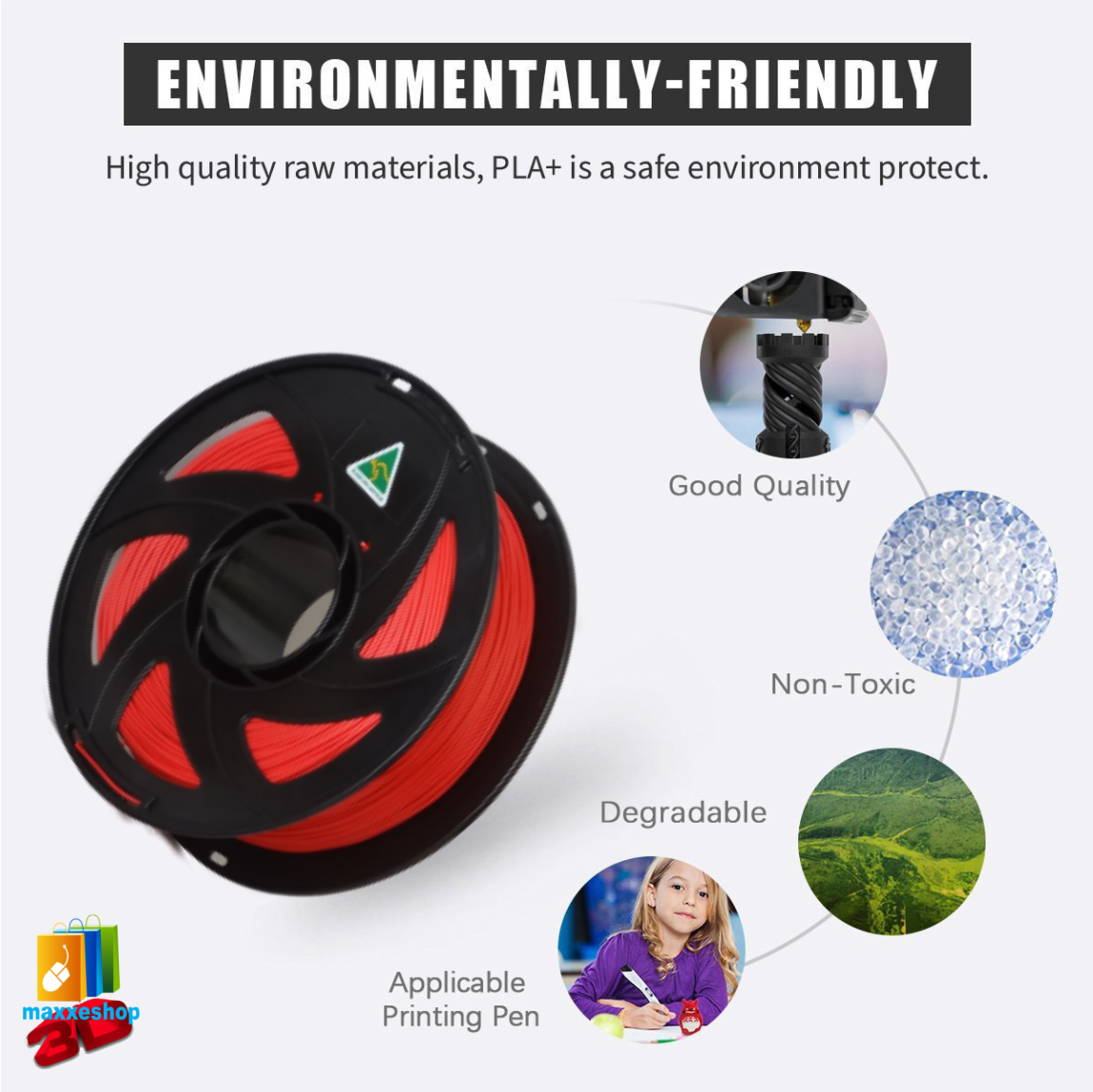 Bright Red PLA-Max 3